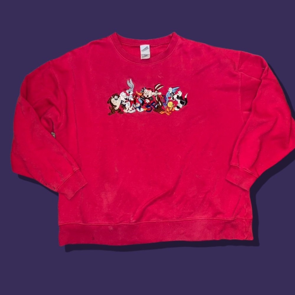 Looney Tunes Sweater!
Size says XXXL, but I think it’s more of XL.